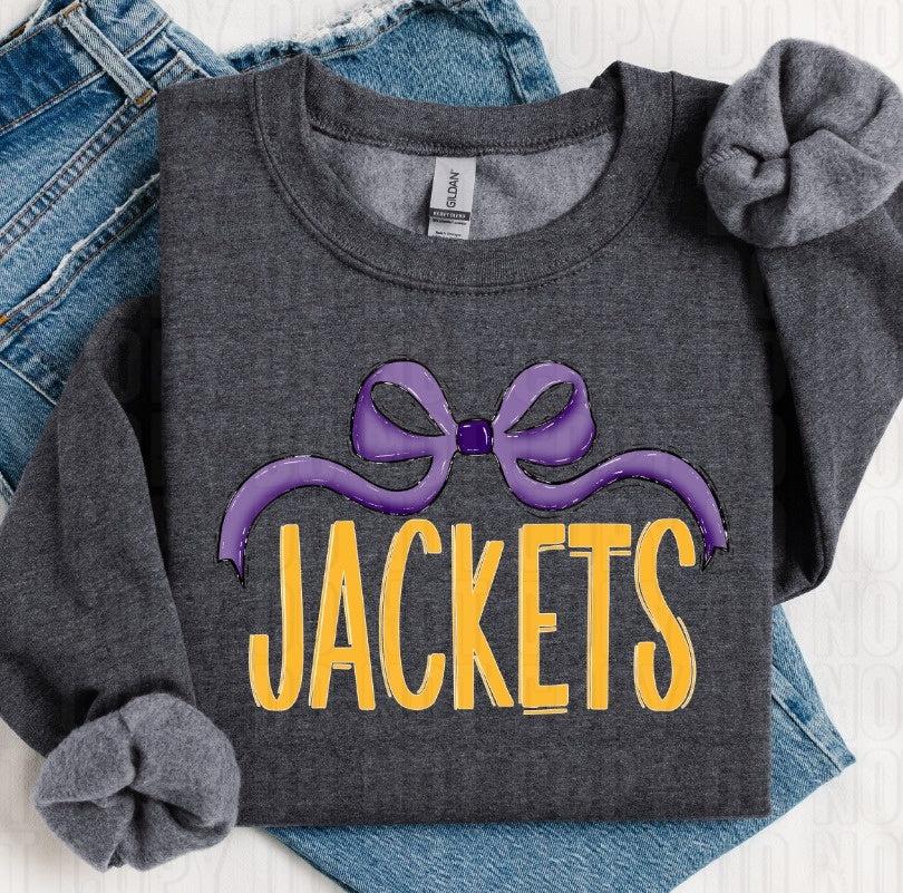 Jackets Coquette Purple Gold DTF Transfer