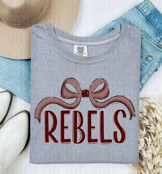 Rebels Coquette Maroon DTF Transfer