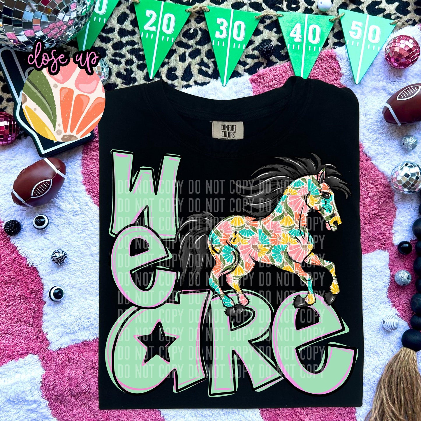 We Are Floral Colts Mascot DTF Transfer