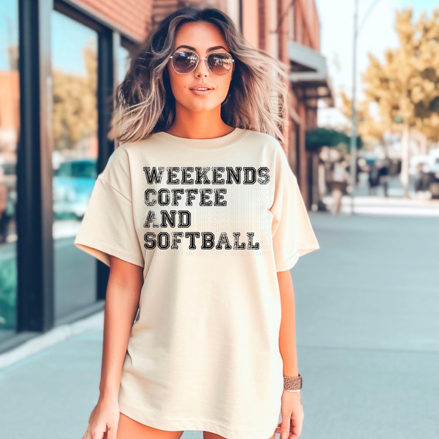 Weekends, Coffee, And Softball DTF Transfer