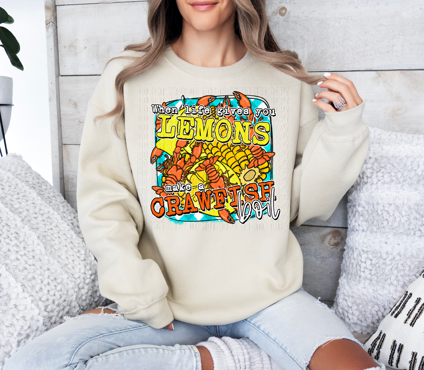 When Life Gives You Lemons Make A Crawfish Boil DTF Transfer