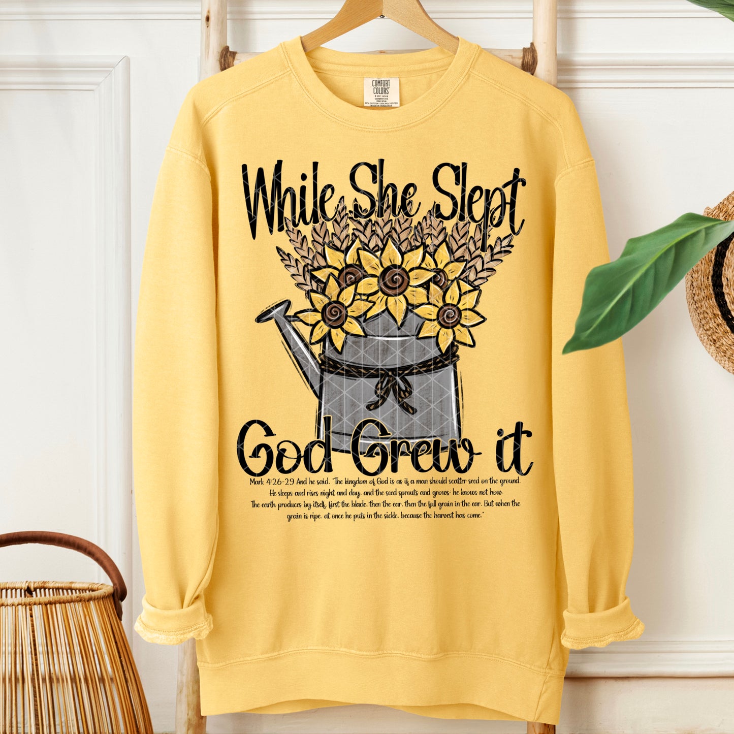 While She Slept God Grew It DTF Transfer