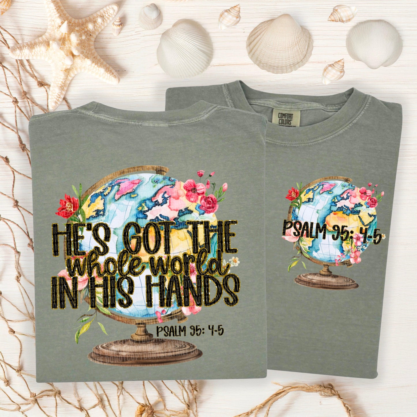 He's Got The Whole World In His Hands Front/Back DTF Transfer
