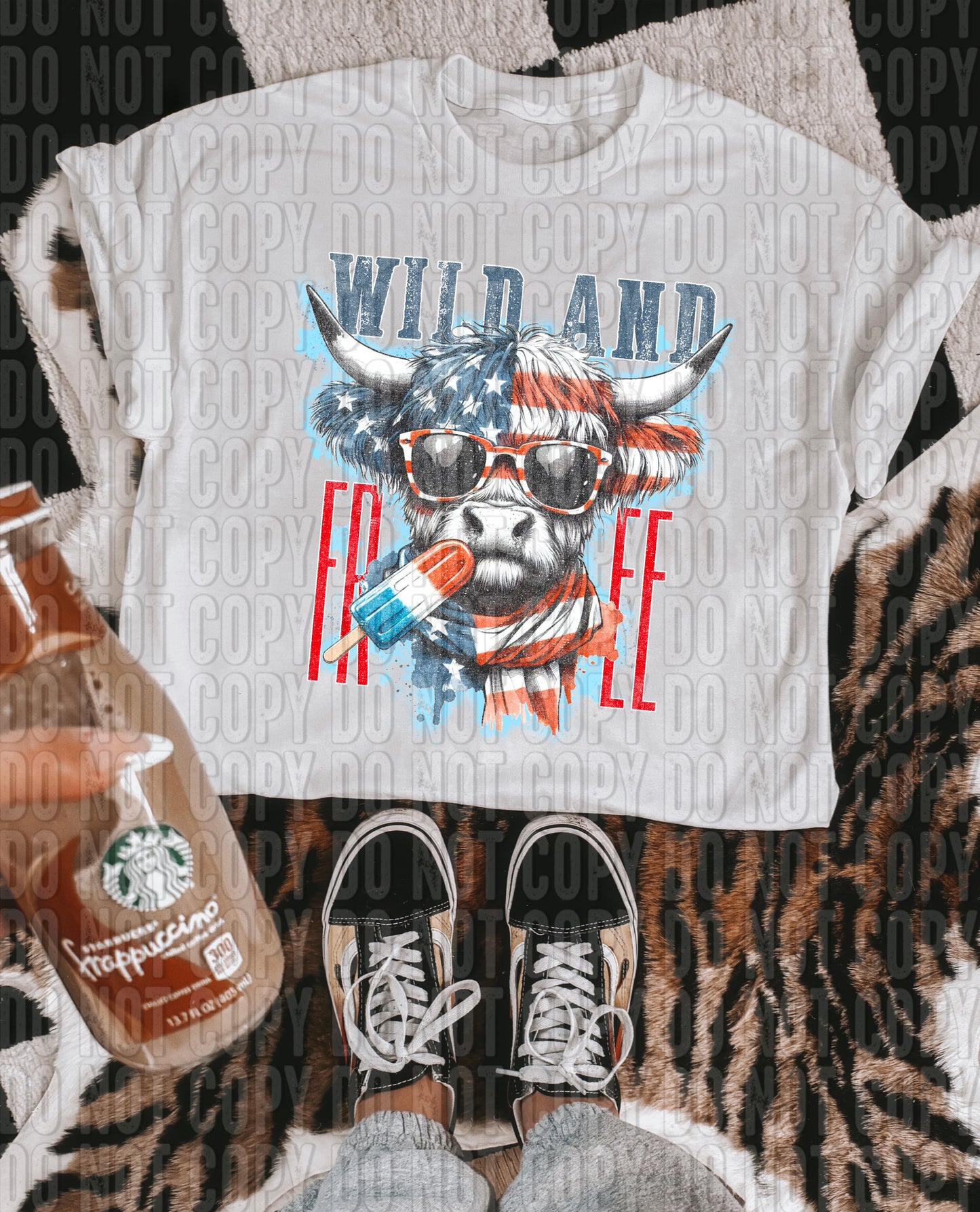 Wild And Free Highland Cow DTF Transfer