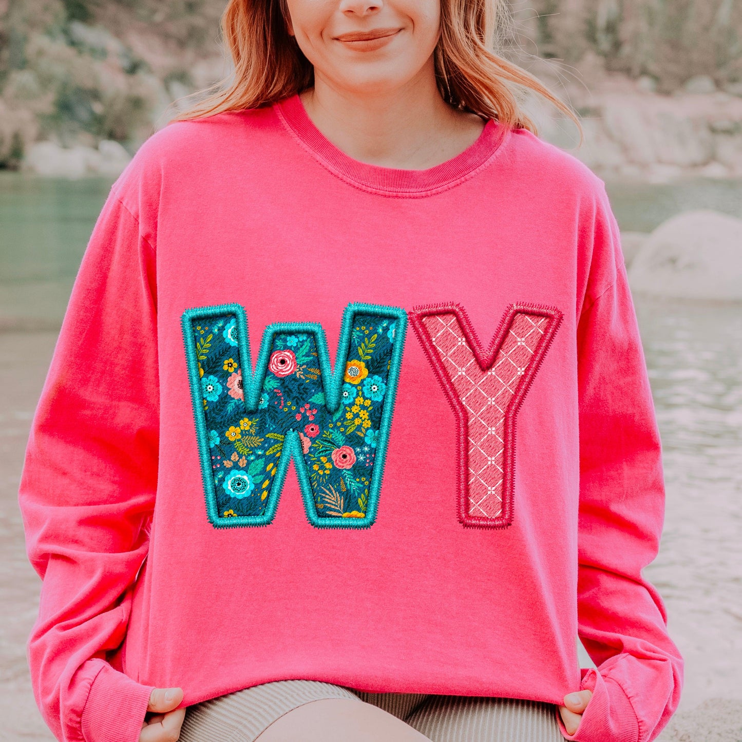 WY Spring Embroidery Faux DTF Transfer