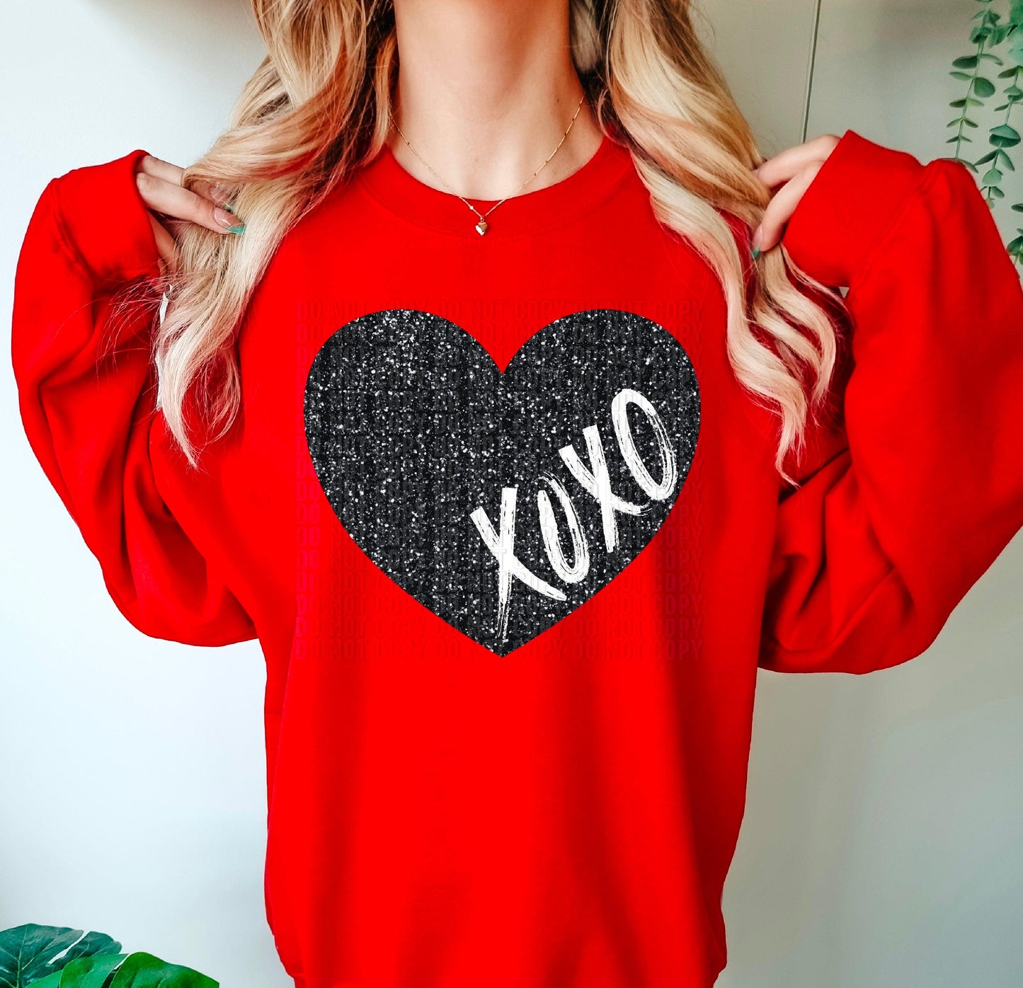 Xoxo Black Heart DTF Transfer