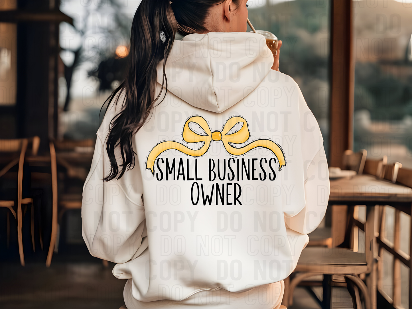 Small Business Owner Wide Bow DTF Transfer