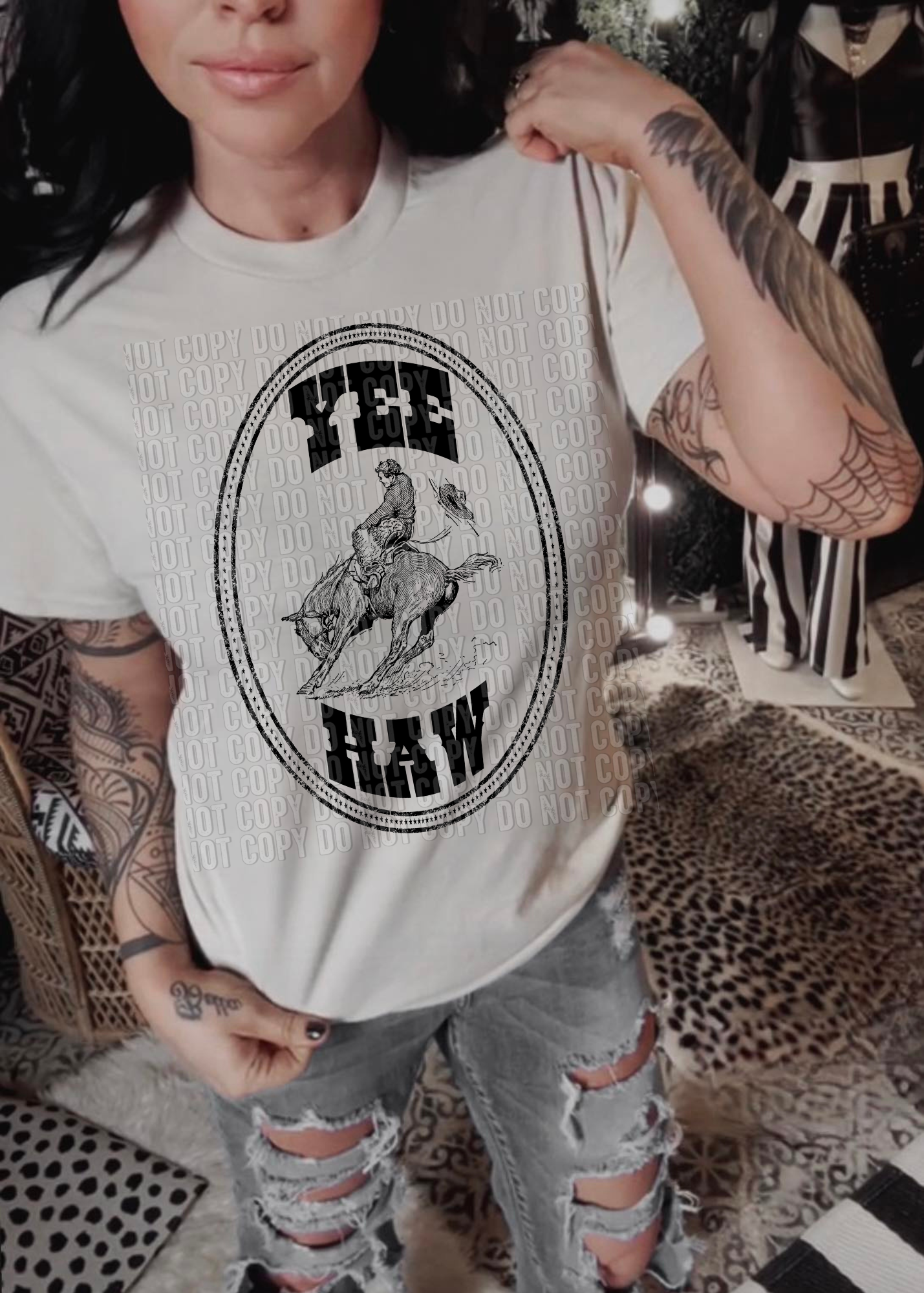 Yee Haw Circle DTF Transfer