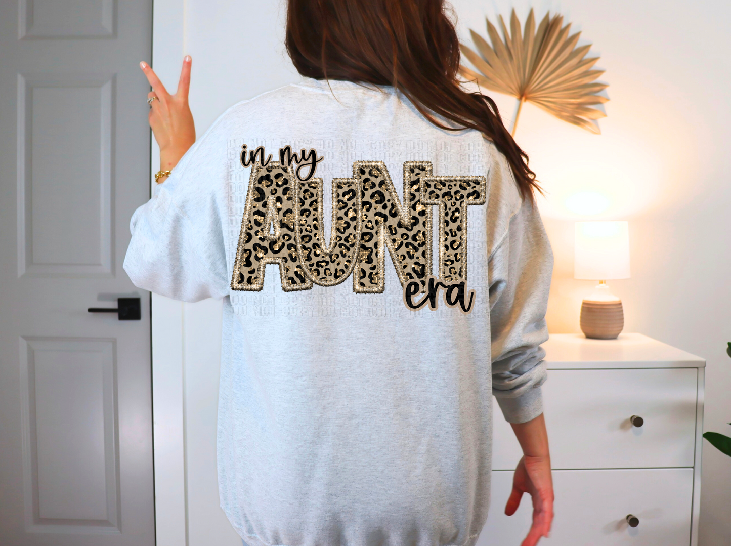 Aunt Era Sparkly Cheetah Faux DTF Transfer