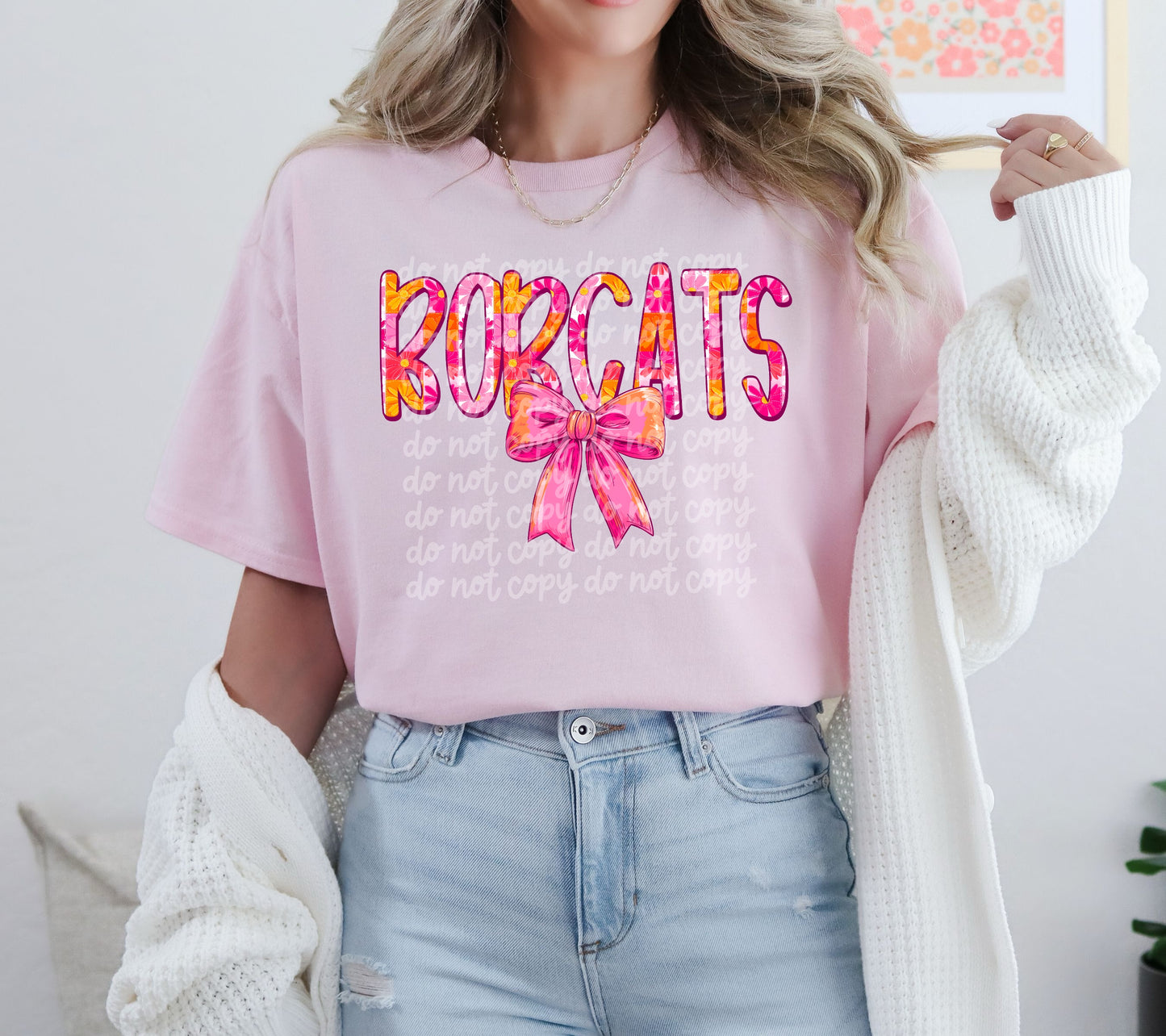 Bobcats Bright Spring Mascot DTF Transfer