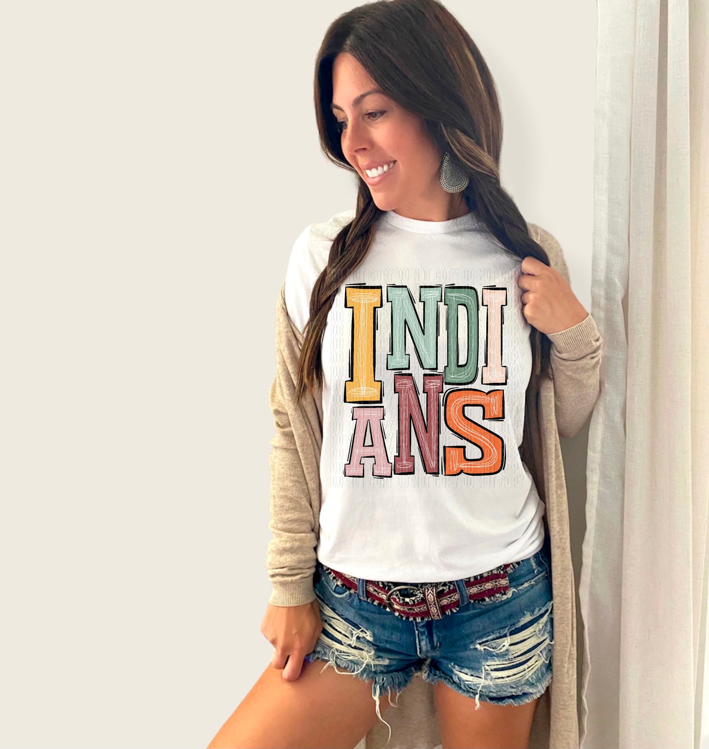 Boho Indians Sporty Mascot DTF Transfer