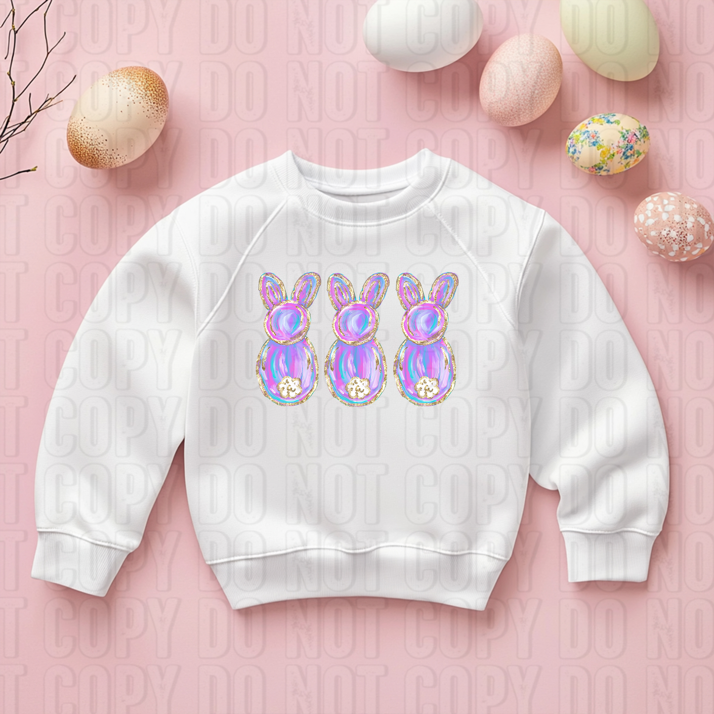 Bunny Trio Girl DTF Transfer