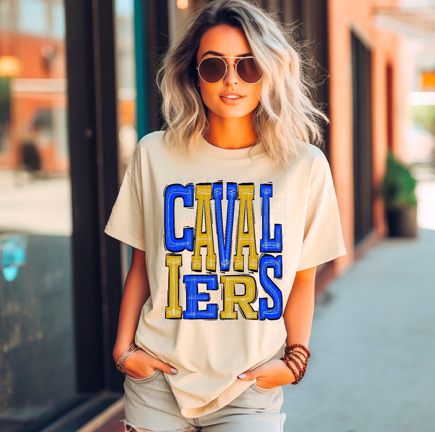 Cavaliers Blue/Gold DTF Transfer