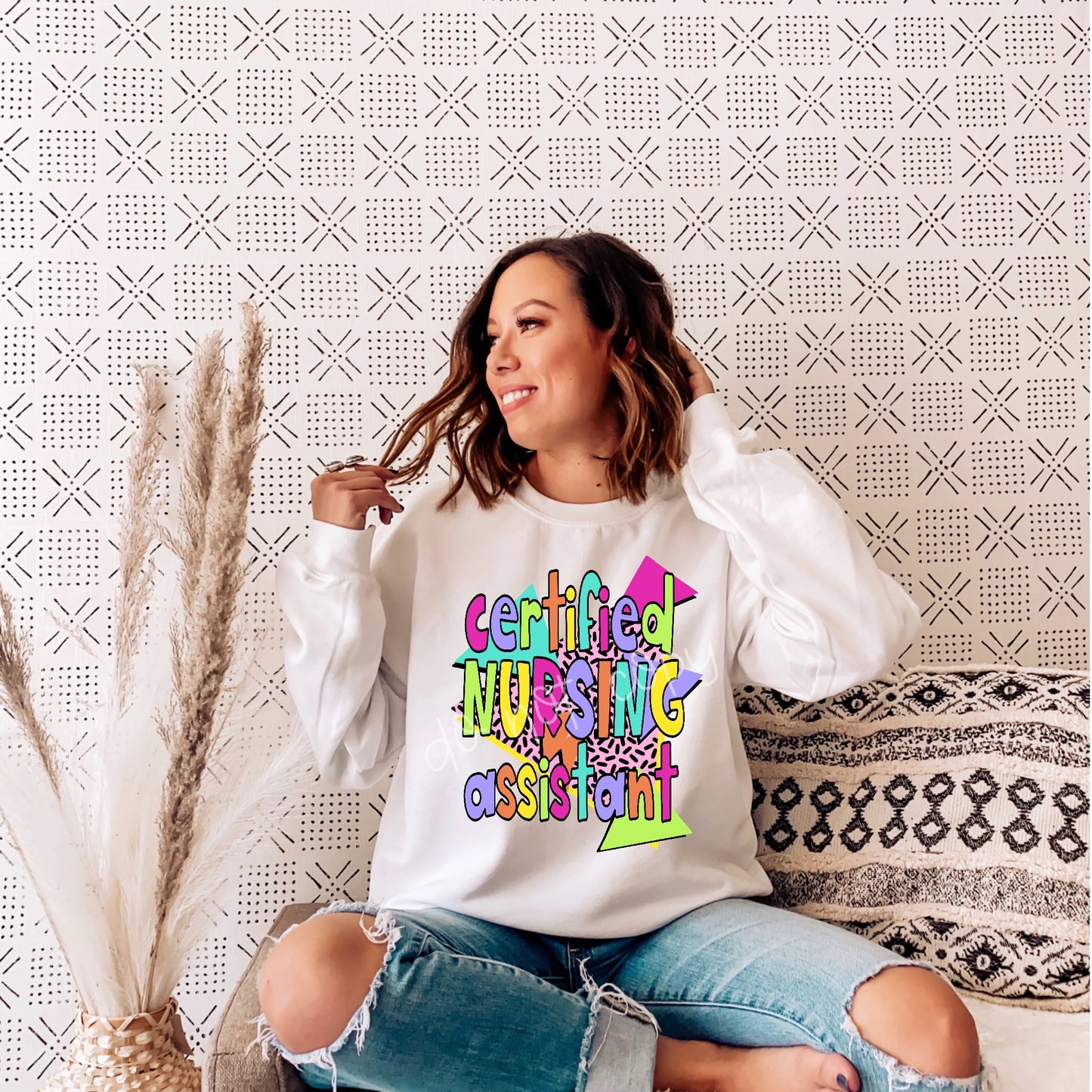 90s Theme Certified Nursing Assistant DTF Transfer