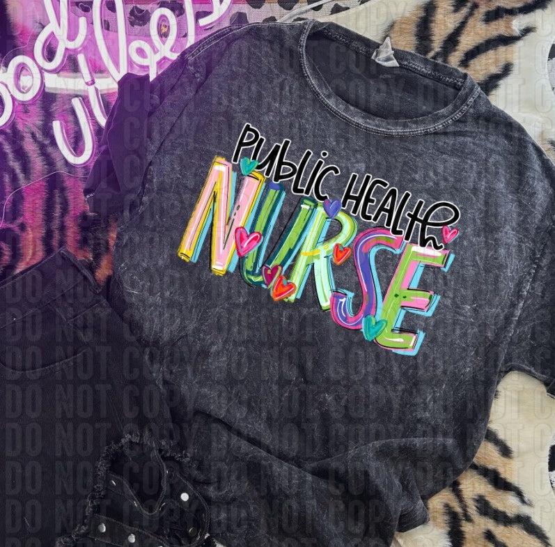 Public Health Nurse Cheery Occupation DTF Transfer