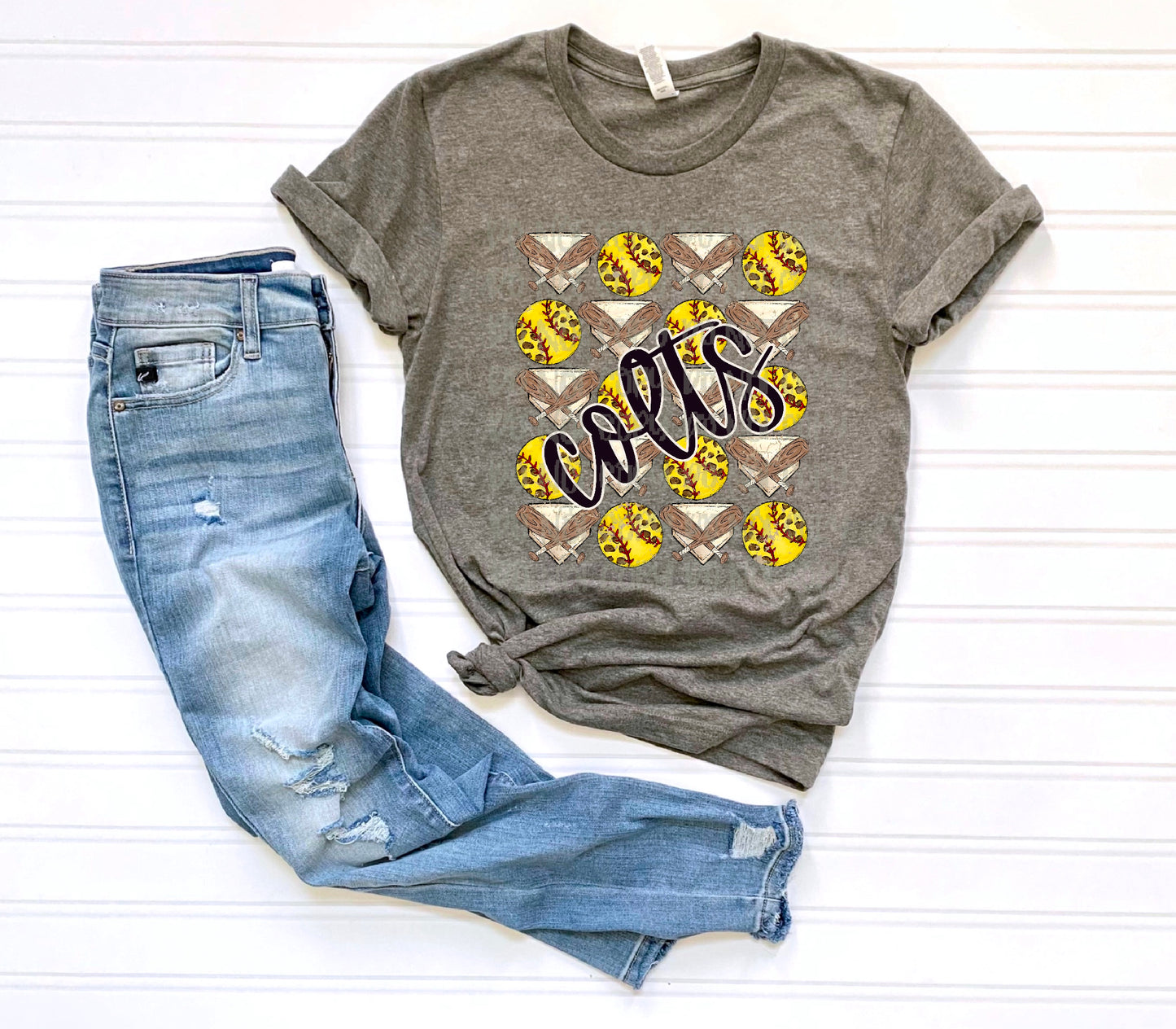 Colts Softball Multi Home Plate DTF Transfer