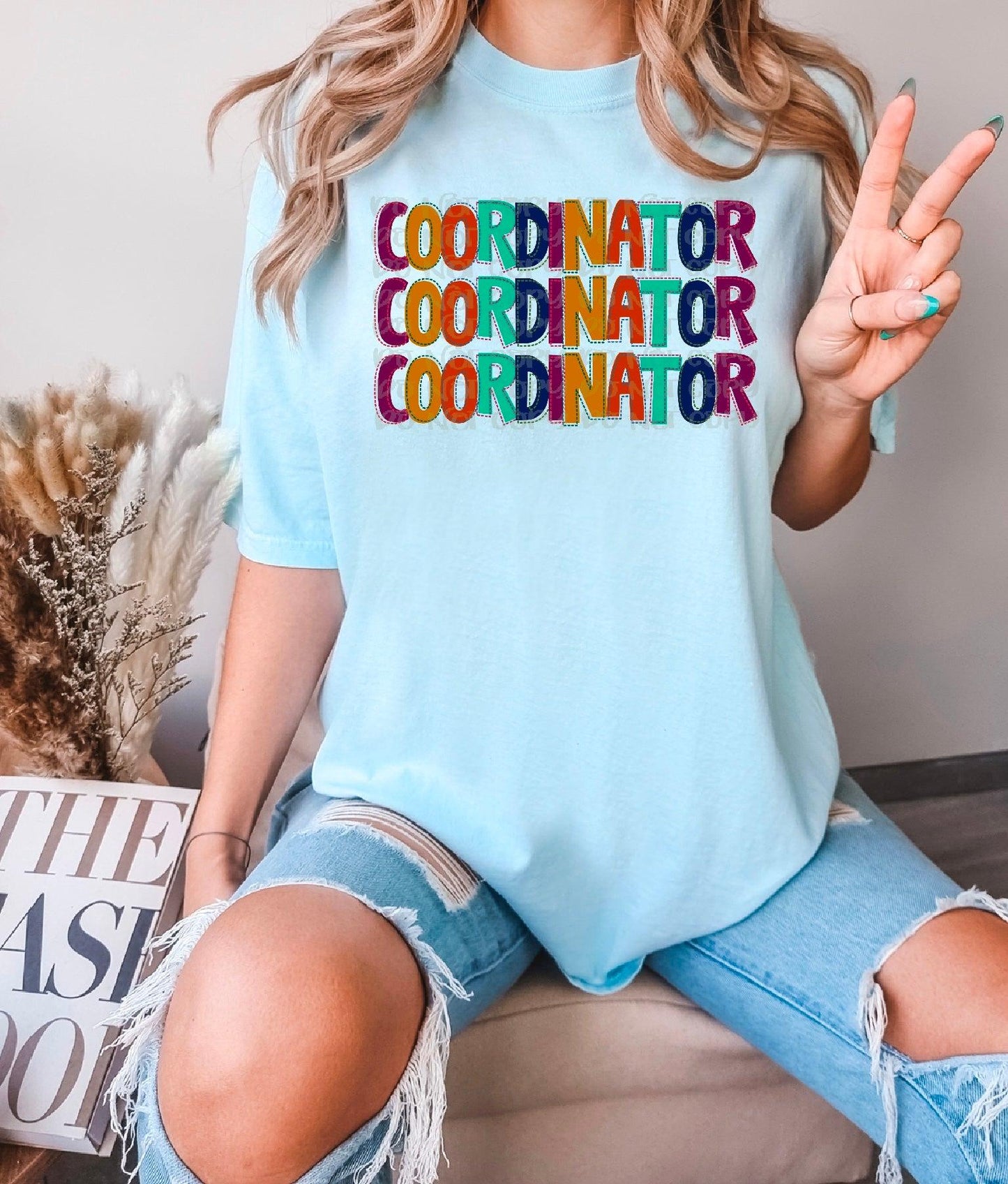 Coordinator Stitched Occupation Stacked DTF Transfer