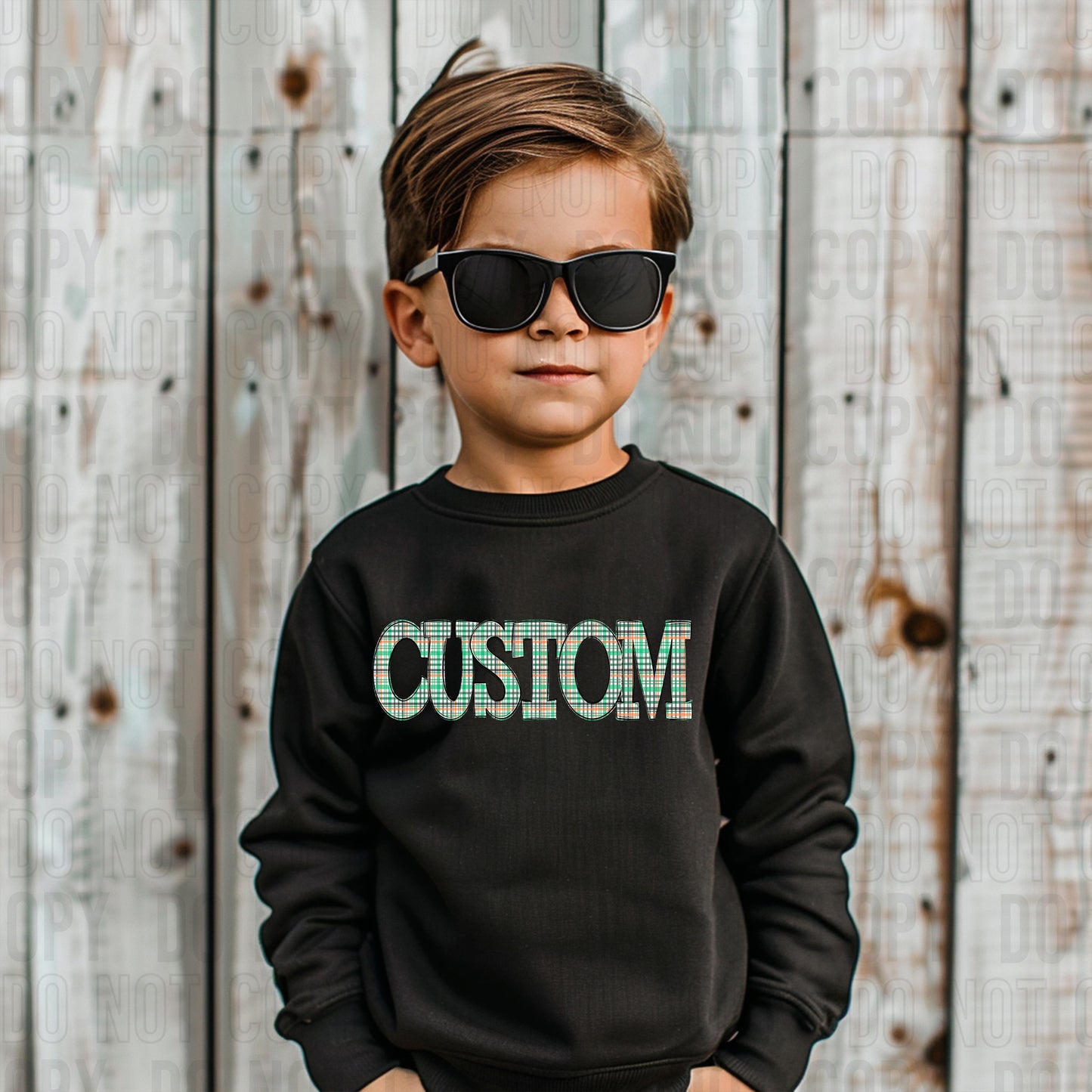 St. Patrick's Day Plaid Custom/Name Personalized DTF Transfer