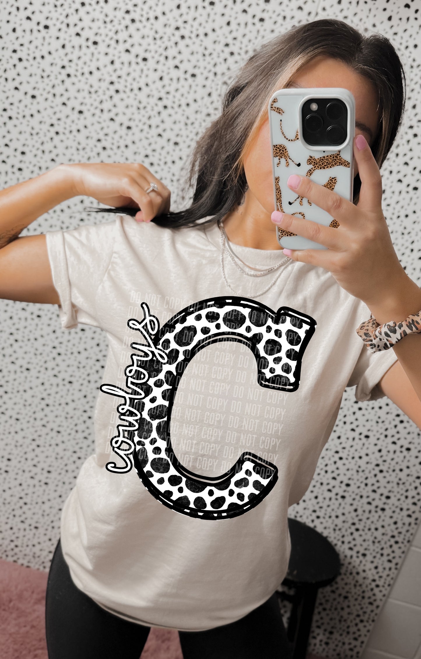 Cowboys Dalmatian Dots Mascot DTF Transfer