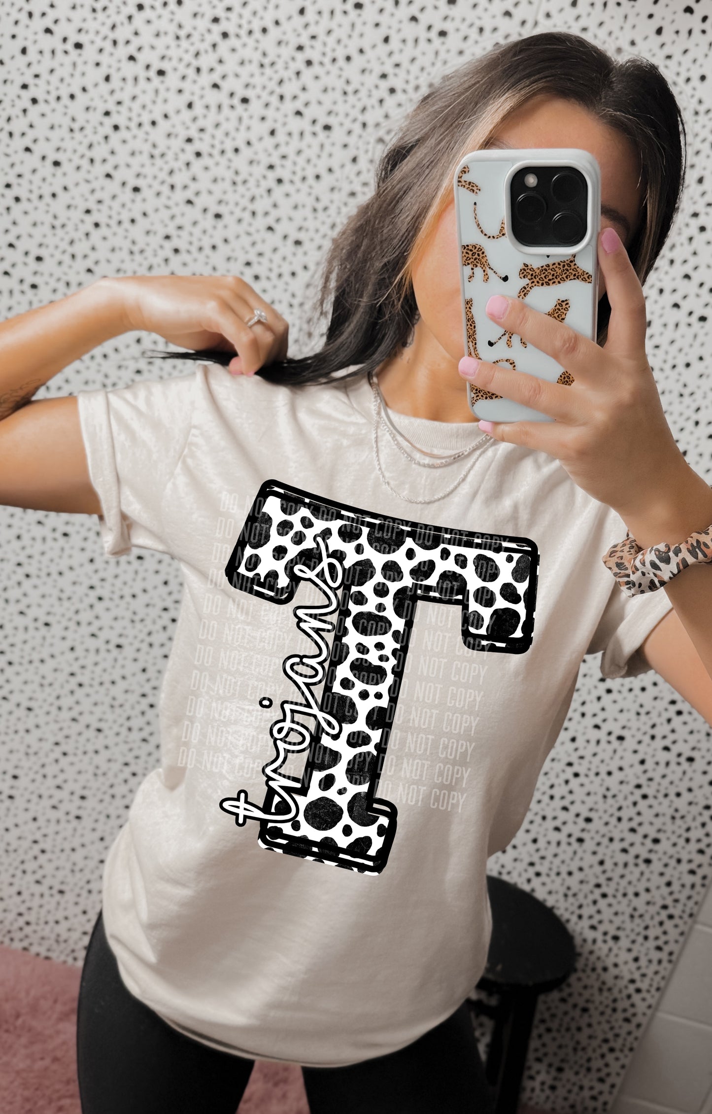 Trojans Dalmatian Dots Mascot DTF Transfer