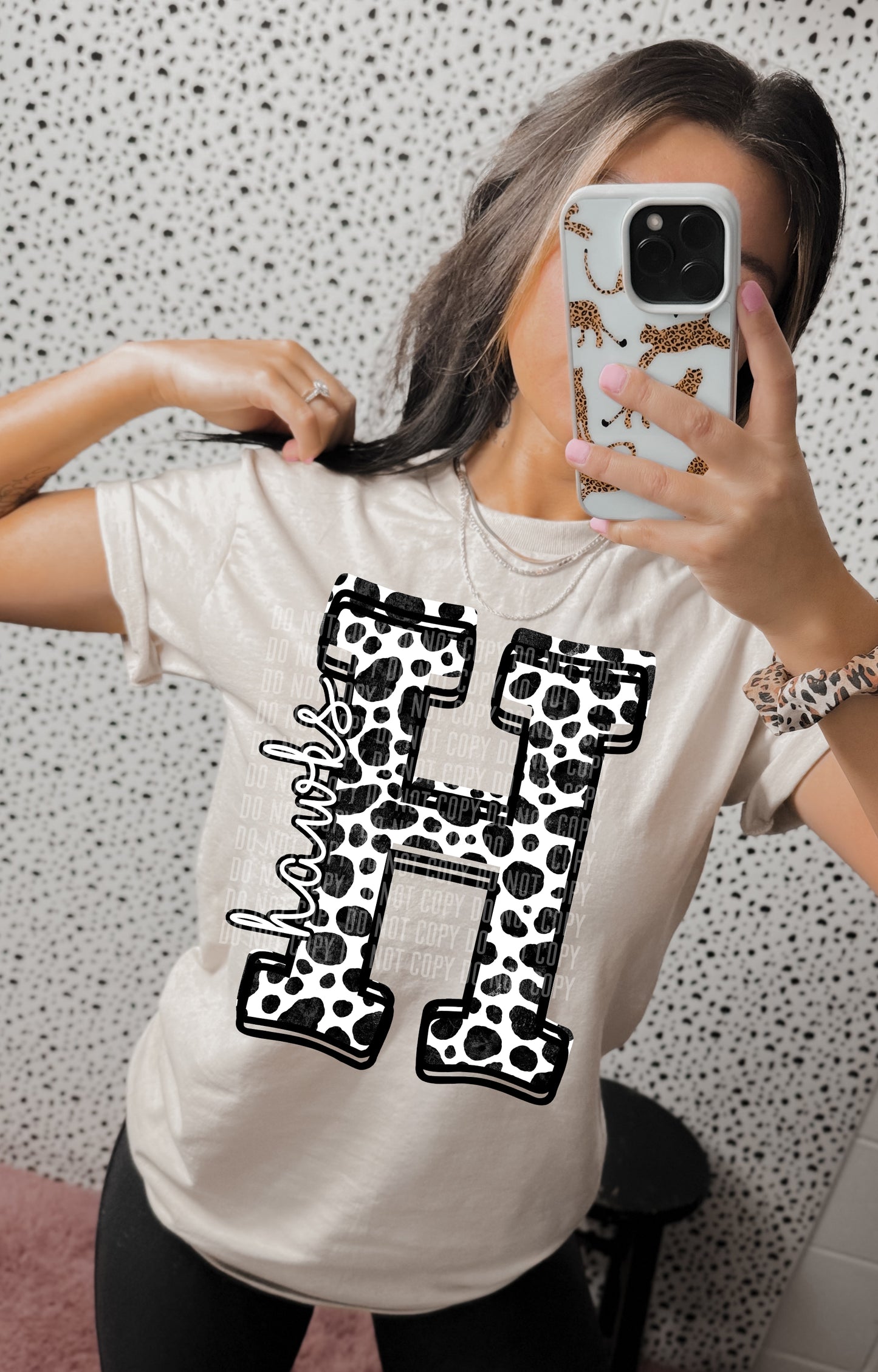 Hawks Dalmatian Dots Mascot DTF Transfer