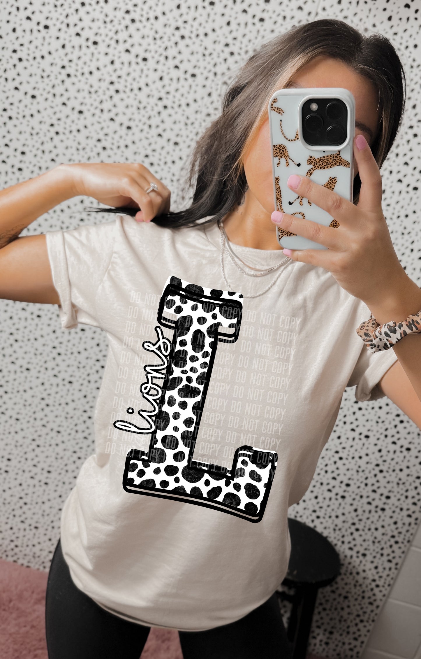 Lions Dalmatian Dots Mascot DTF Transfer