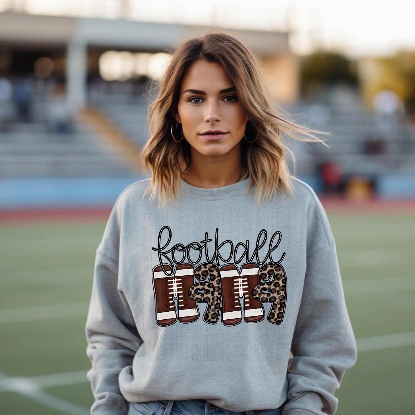Football Mama Leopard DTF Transfer