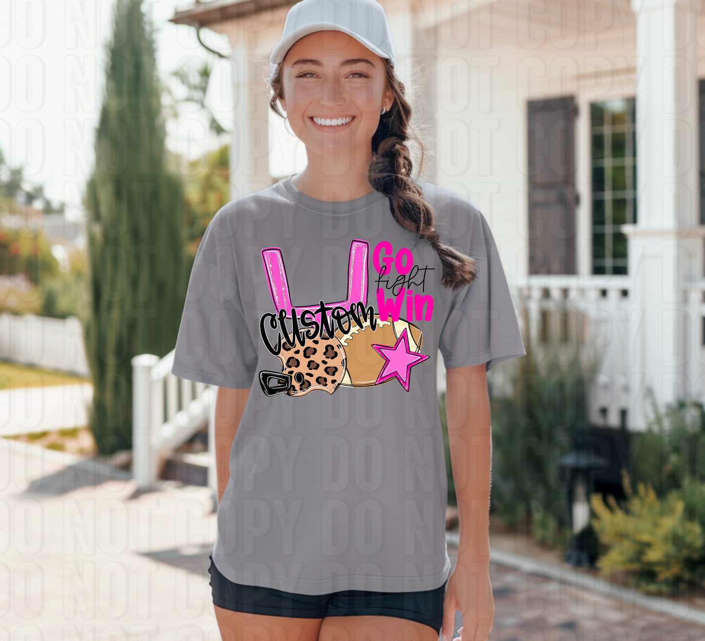 Leopard Football Go Fight Win Custom Team/Name DTF Transfer