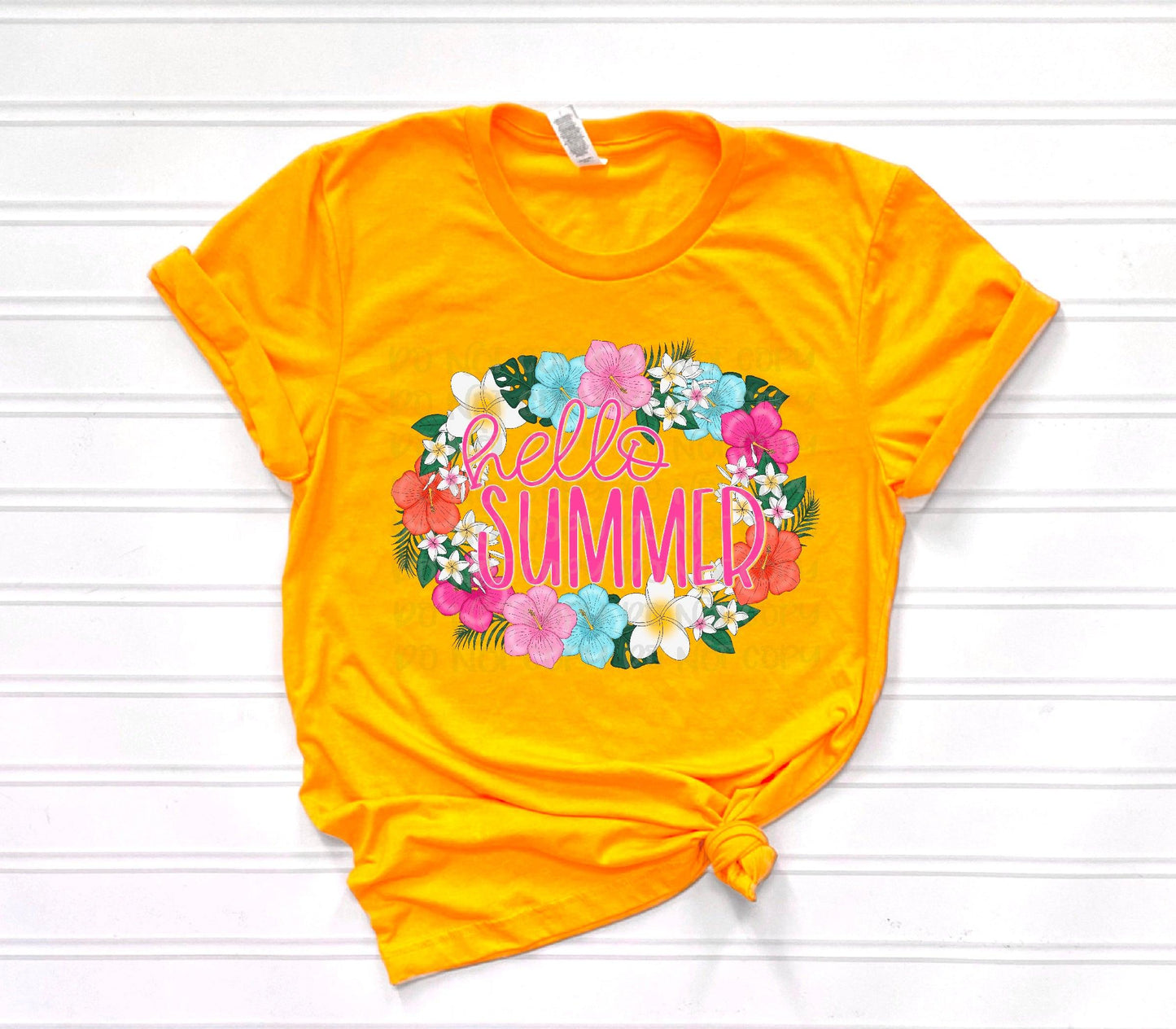 Hello Summer Wreath DTF Transfer