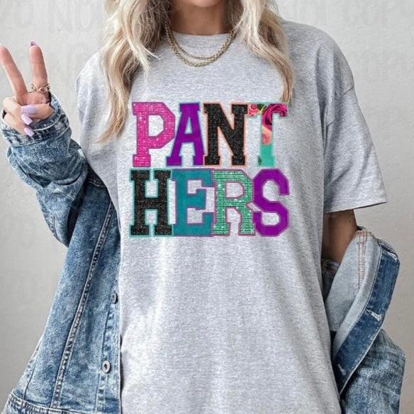 Panthers Faux Appliqué DTF Transfer