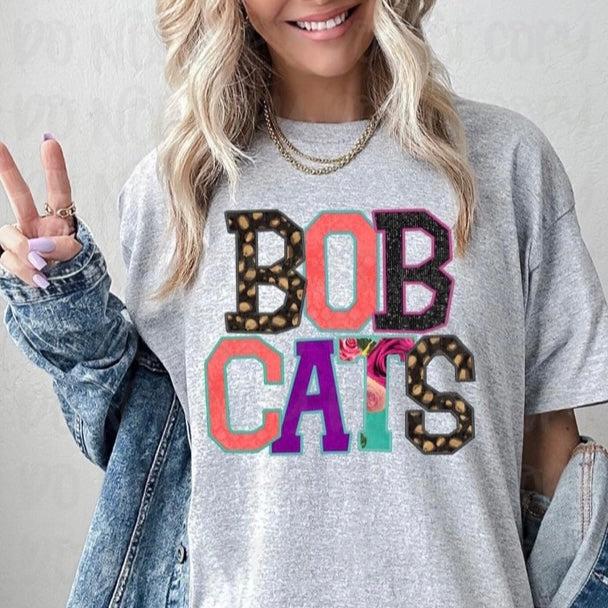 Bobcats Faux Appliqué DTF Transfer
