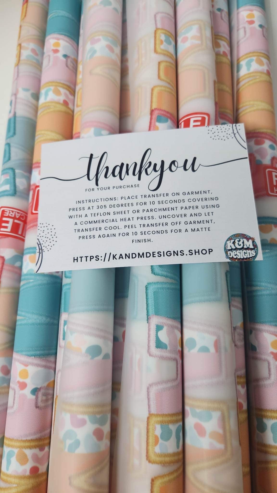 Colorful Leopard Mama Faux Embroidery DTF Gang Sheet RTS (10 adult transfers)