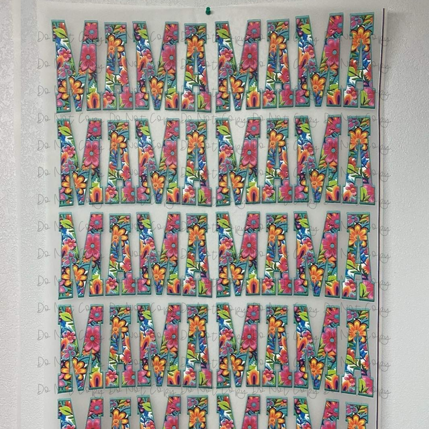 Floral Mama DTF Premade Gang Sheet (10 adult transfers)