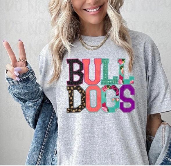 Bulldogs Faux Appliqué DTF Transfer