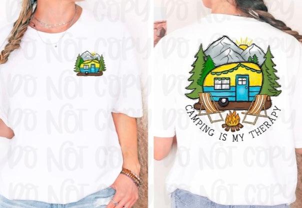 Camping is My Therapy Front/Back DTF Transfer