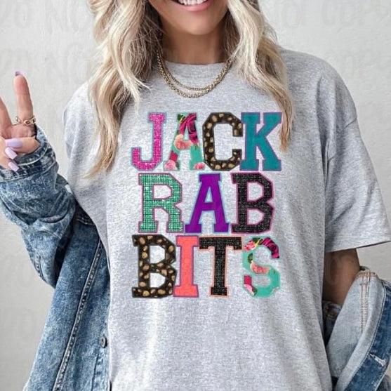 Jackrabbits Faux Appliqué DTF Transfer