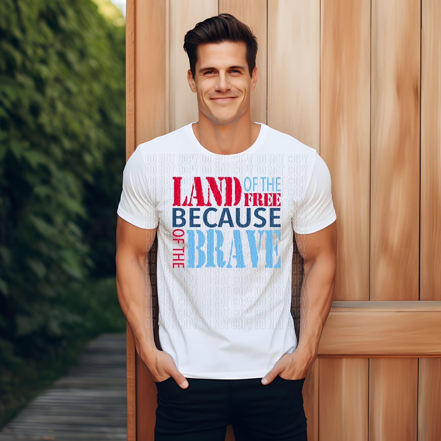 Land Of The Free Because Of The Brave DTF Transfer