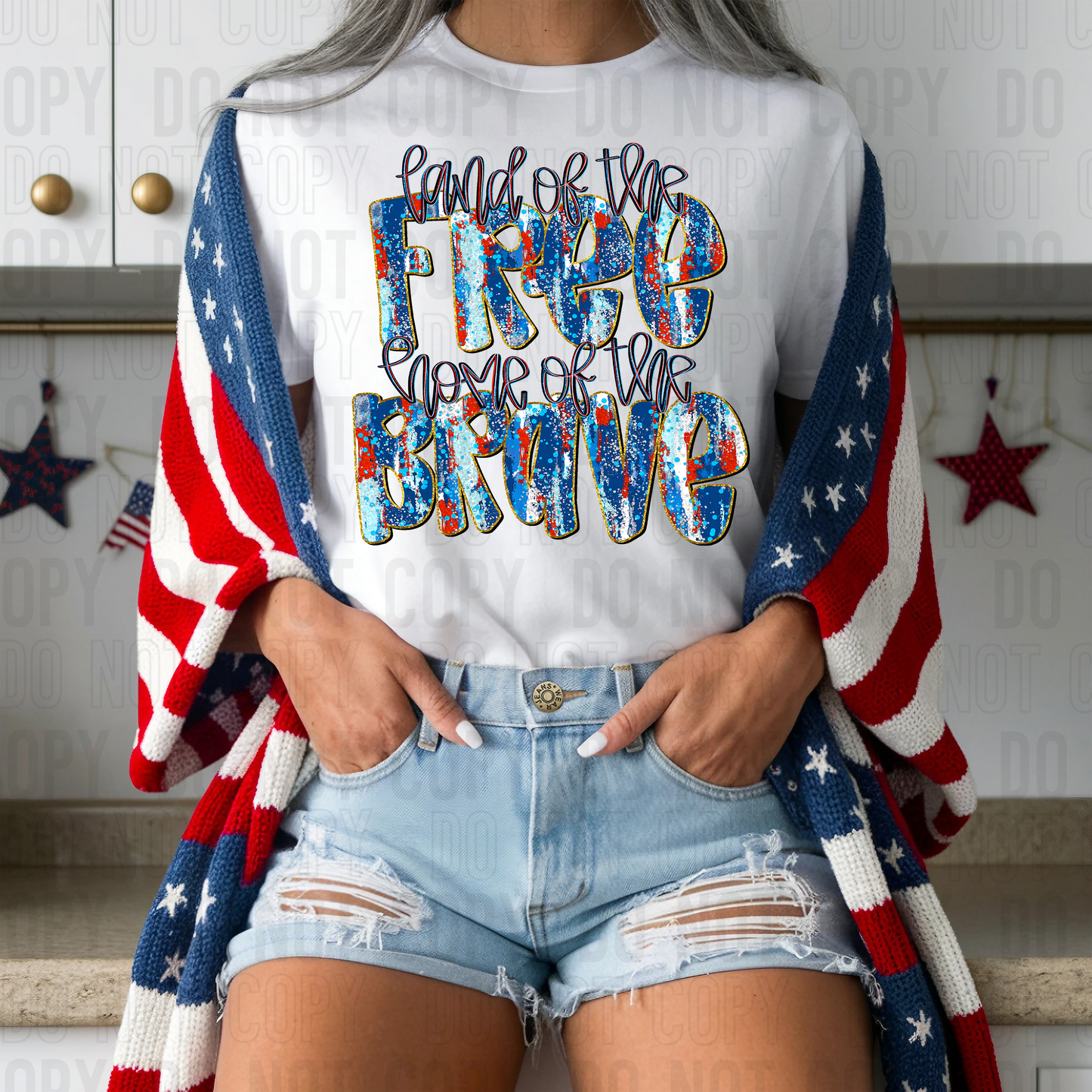 Land Of The Free Home Of The Brave DTF Transfer