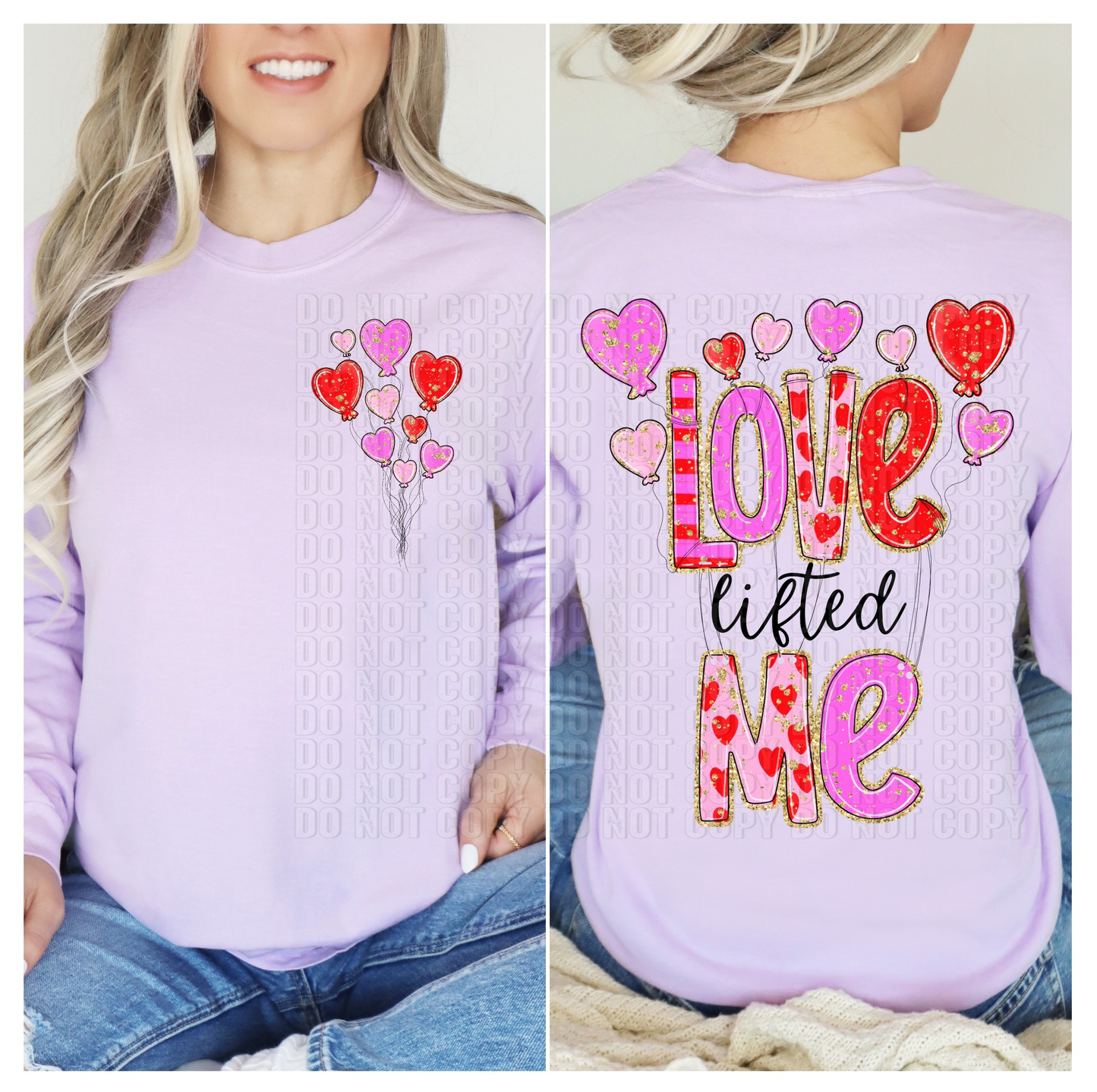 Love Lifted Me Front/Back DTF Transfer