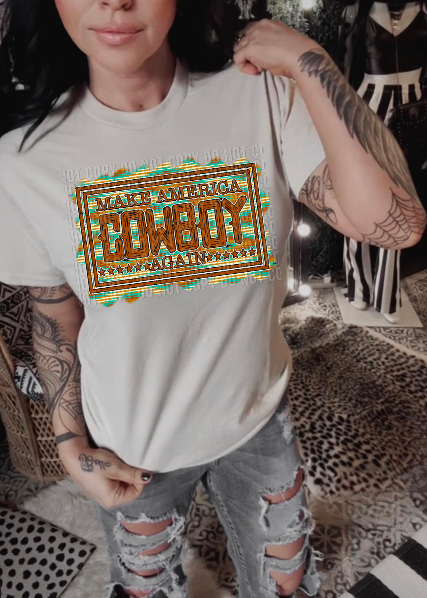 Make America Cowboy Again DTF Transfer