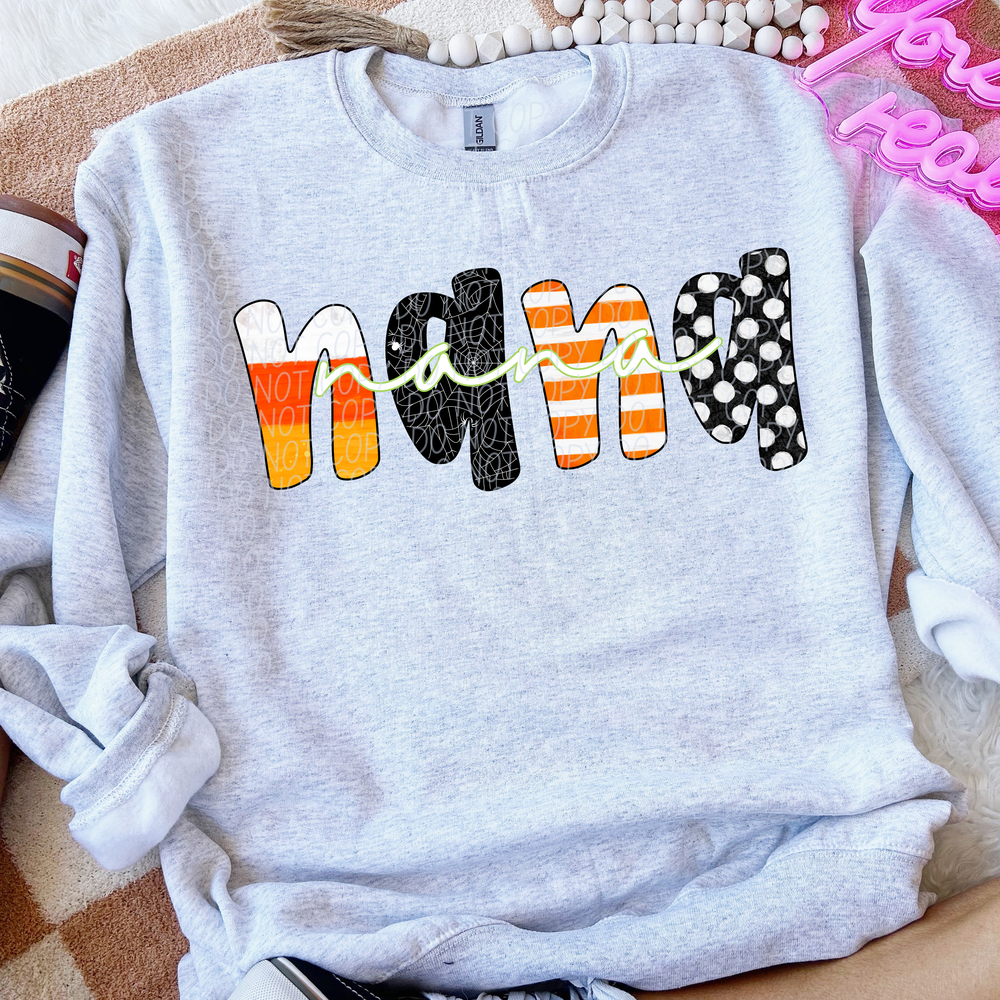 Nana Candy Corn DTF Transfer