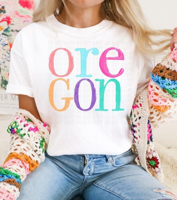 Watercolor States DTF Transfer