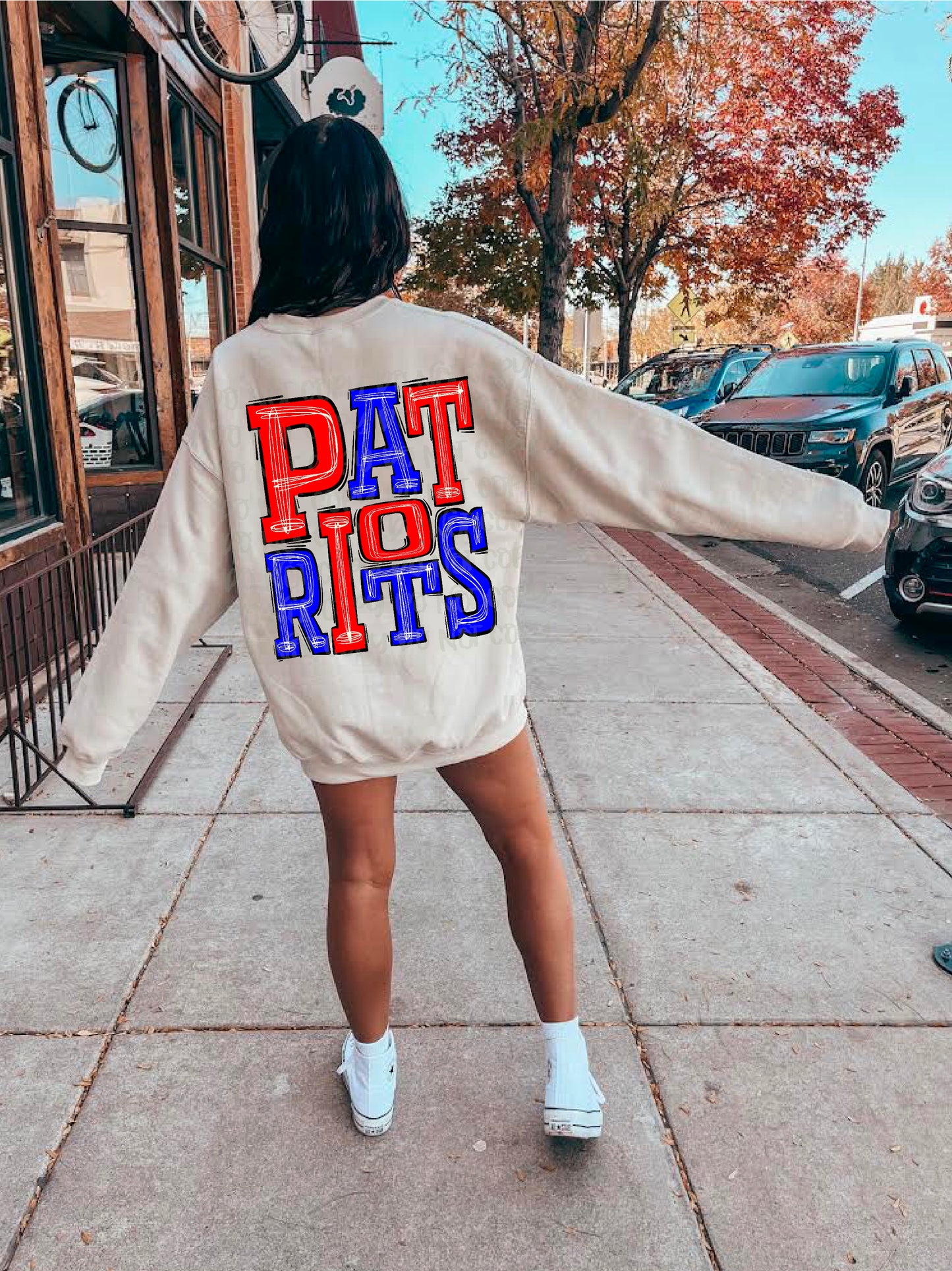 Patriots Red/Royal Blue DTF Transfer