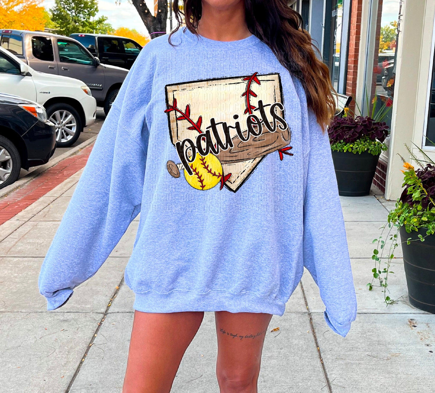 Patriots Softball Home Plate DTF Transfer