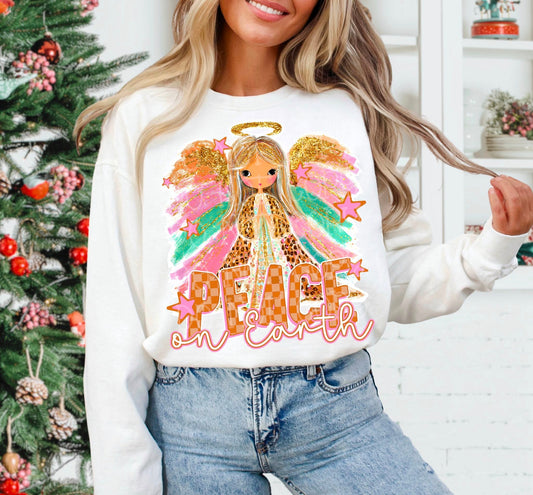 Peace On Earth Angel DTF Transfer