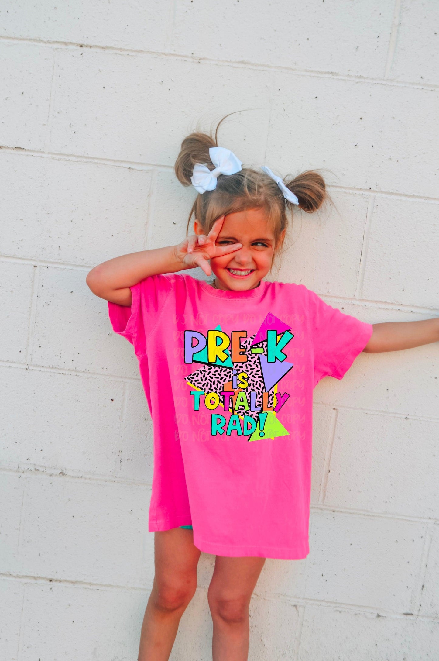 Pre-K Is Totally Rad 90's Theme DTF Transfer