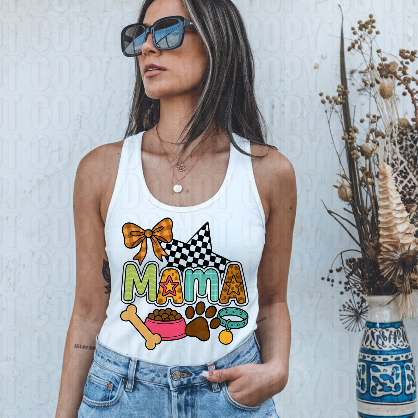 Preppy Dog Mama DTF Transfer