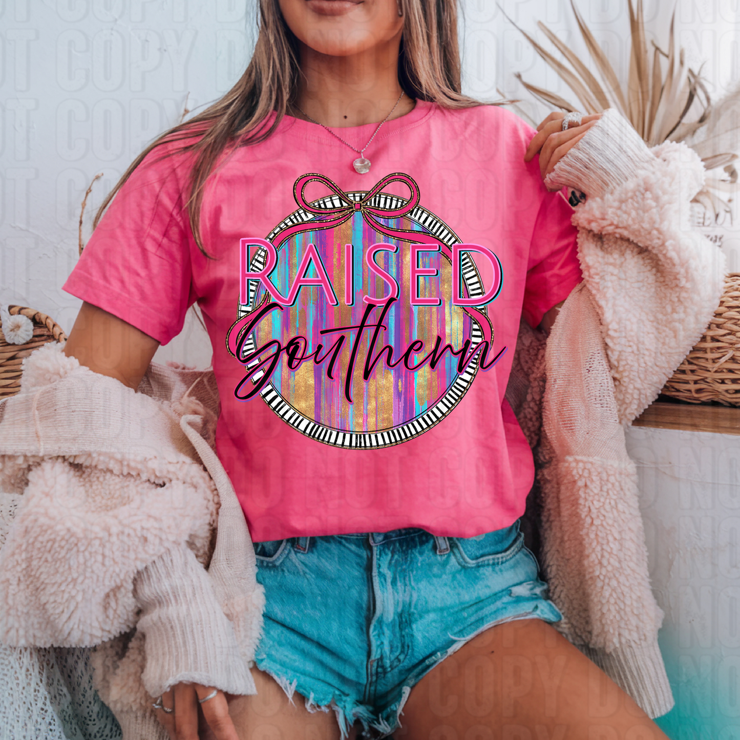 Raised Southern W/ Bow DTF Transfer