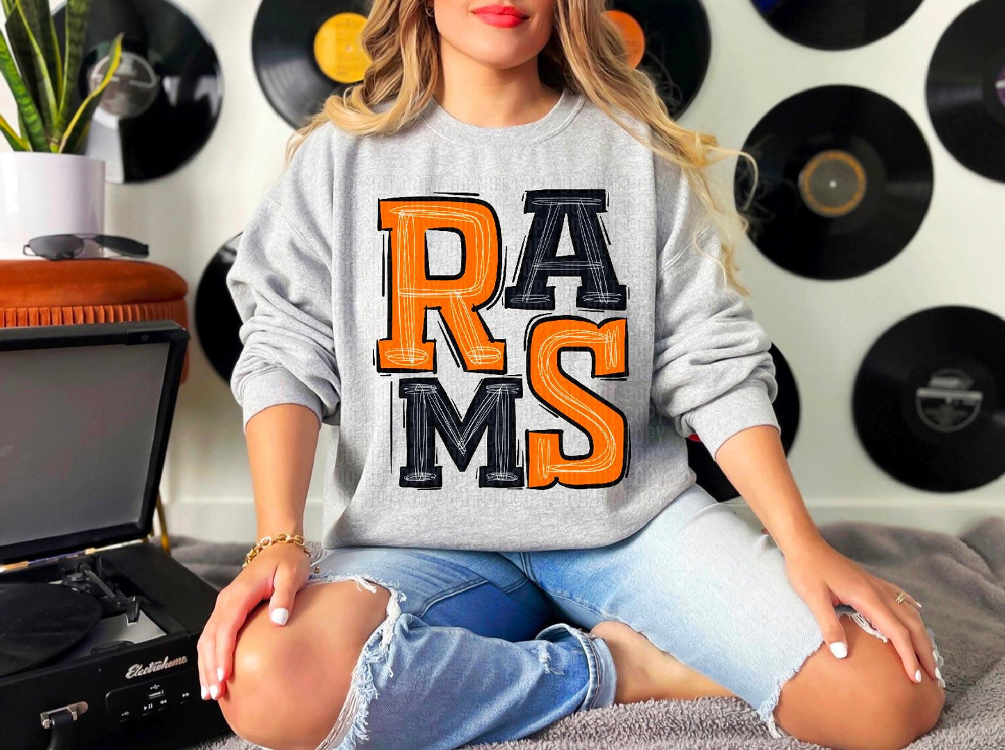 Rams Orange/Black DTF Transfer