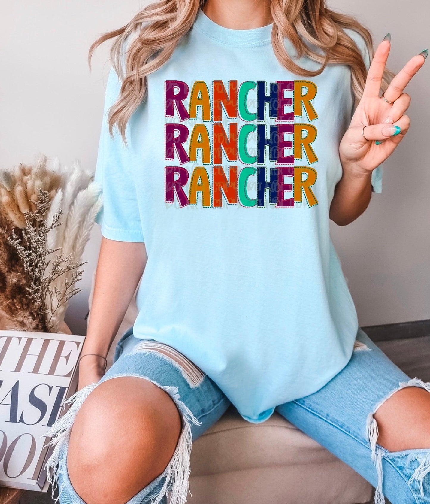 Rancher Stitched Occupation Stacked DTF Transfer